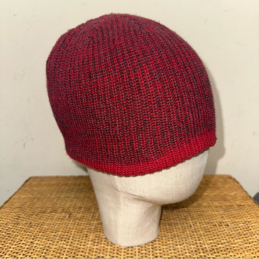 Express Reversible Beanie Mens 100% Cotton Red Boy Band Logo Y2K Style OSFM